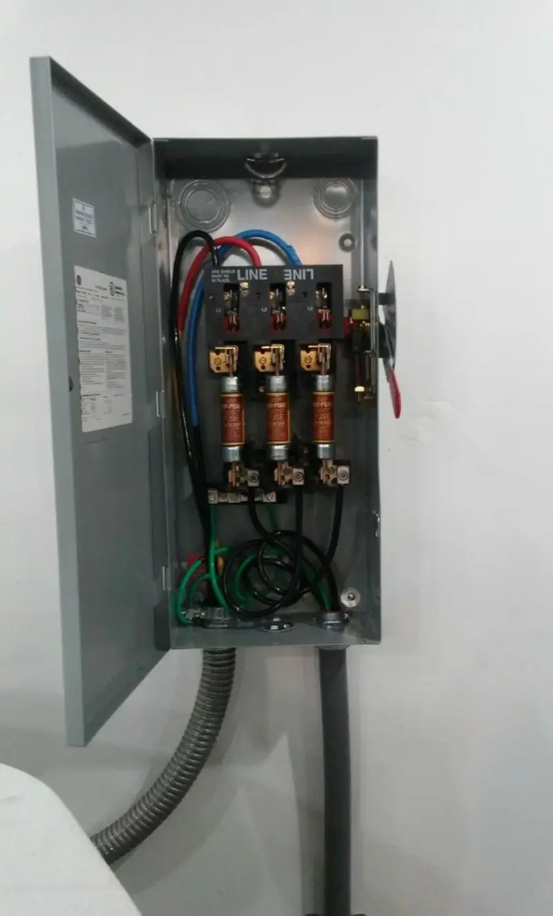 Three-phase disconnect switch installed for Electrical Wiring & Rewiring in Wildwood
